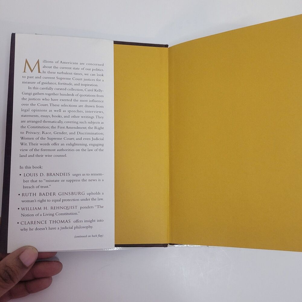 The Essential Wisdom of the Supreme Court Hardcover Book Carol Kelly-Gangi - Picture 5 of 6